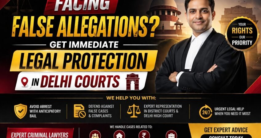 Facing false allegations get immediate legal protection in Delhi courts with expert anticipatory bail lawyer