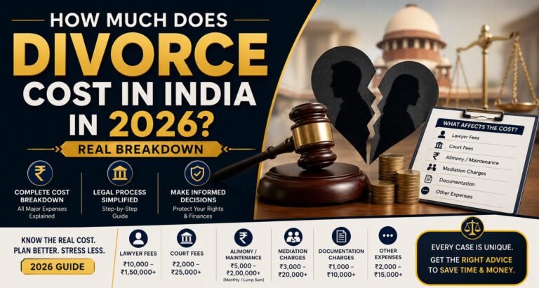 How much does divorce cost in India in 2026 real breakdown showing lawyer fees, court charges, alimony and total expenses
