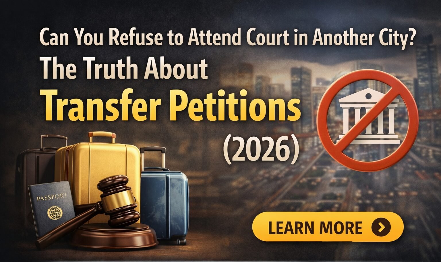 transfer petition in matrimonial cases banner 2026 court gavel legal process another city hearing