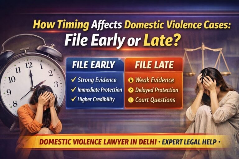 How timing affects domestic violence cases explained by domestic violence lawyer in Delhi