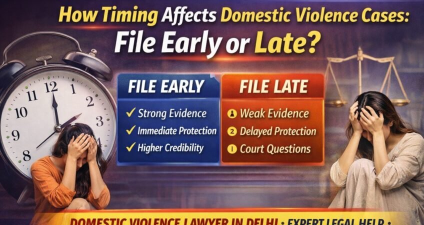 How timing affects domestic violence cases explained by domestic violence lawyer in Delhi