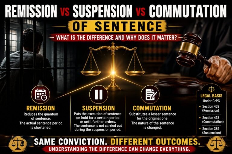 Remission suspension and commutation of sentence legal concept banner with judge gavel and prison bars
