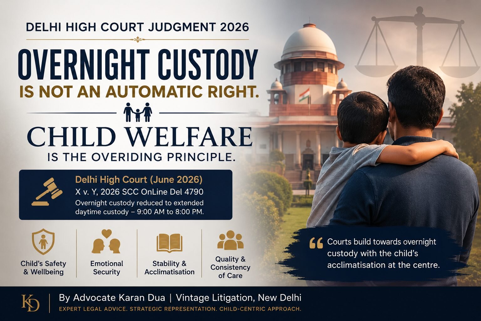 Delhi High Court overnight child custody judgment 2026 explaining father's visitation and custody rights