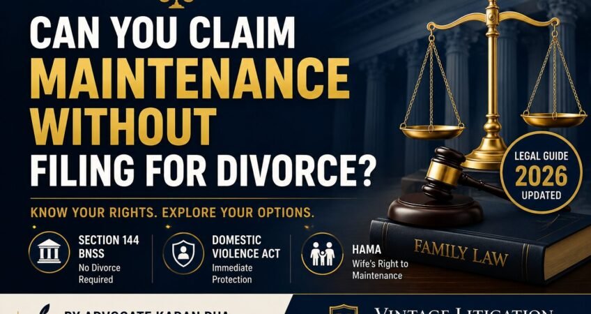 Woman claiming maintenance without filing divorce under Section 144 BNSS and DV Act