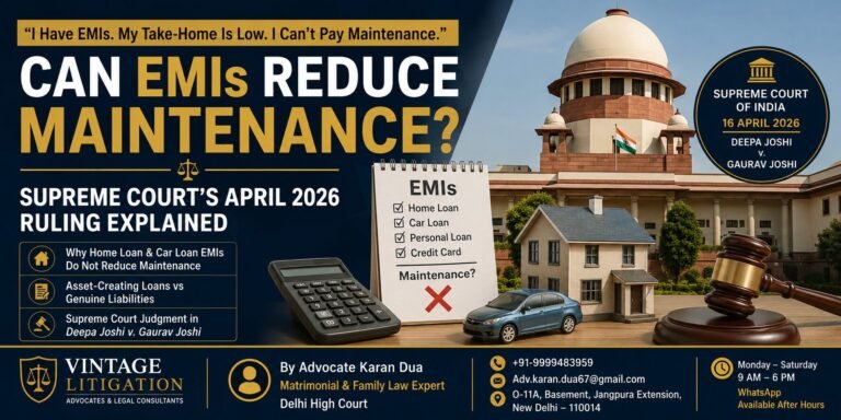 Supreme Court 2026 ruling explaining whether home loan EMIs can reduce maintenance in matrimonial cases