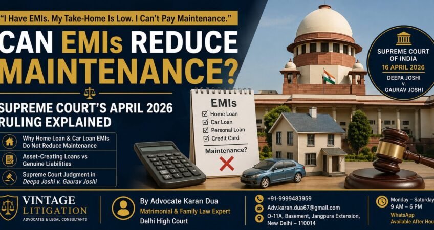 Supreme Court 2026 ruling explaining whether home loan EMIs can reduce maintenance in matrimonial cases