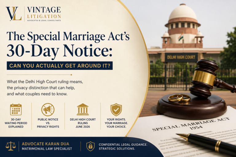 Special Marriage Act 30-day notice and marriage registration in Delhi