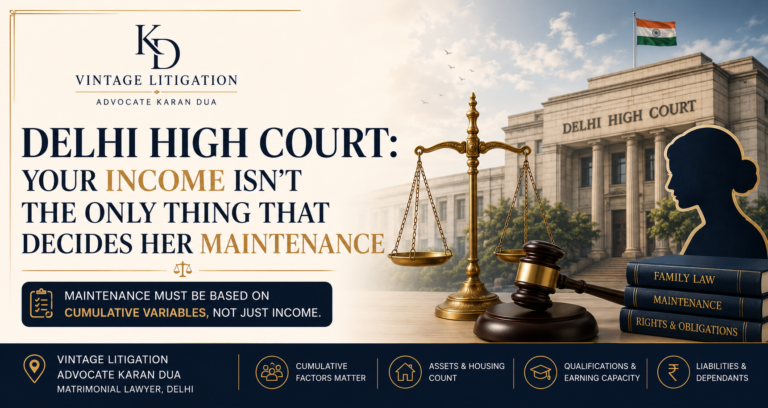 Delhi High Court maintenance ruling 2026 on cumulative factors