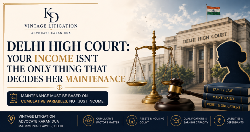 Delhi High Court maintenance ruling 2026 on cumulative factors