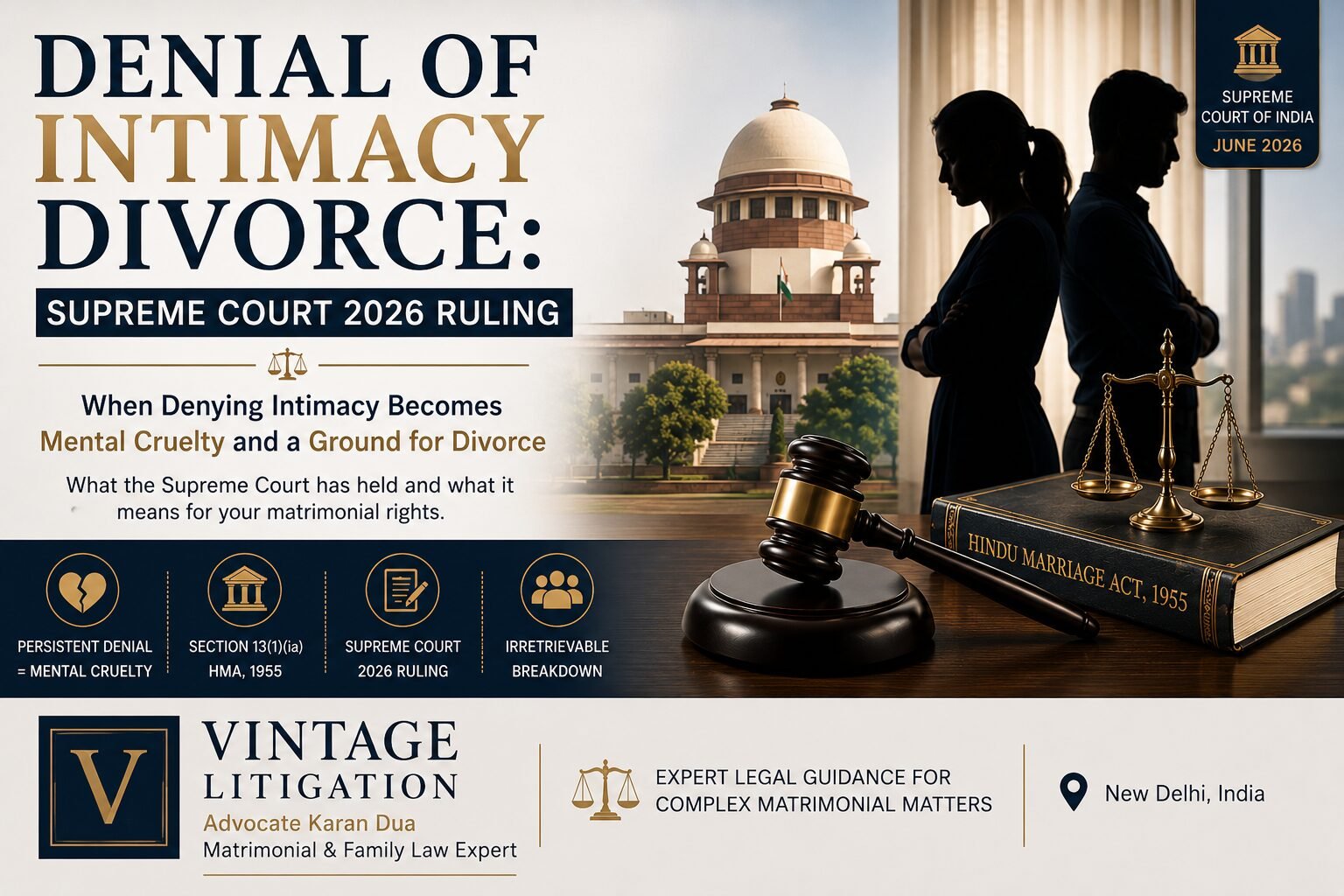 Denial of intimacy as grounds for divorce in India