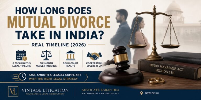 How Long Does Mutual Divorce Take in India? Real Timeline 2026 – Advocate Karan Dua