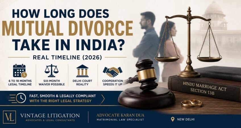 How Long Does Mutual Divorce Take in India? Real Timeline 2026 – Advocate Karan Dua