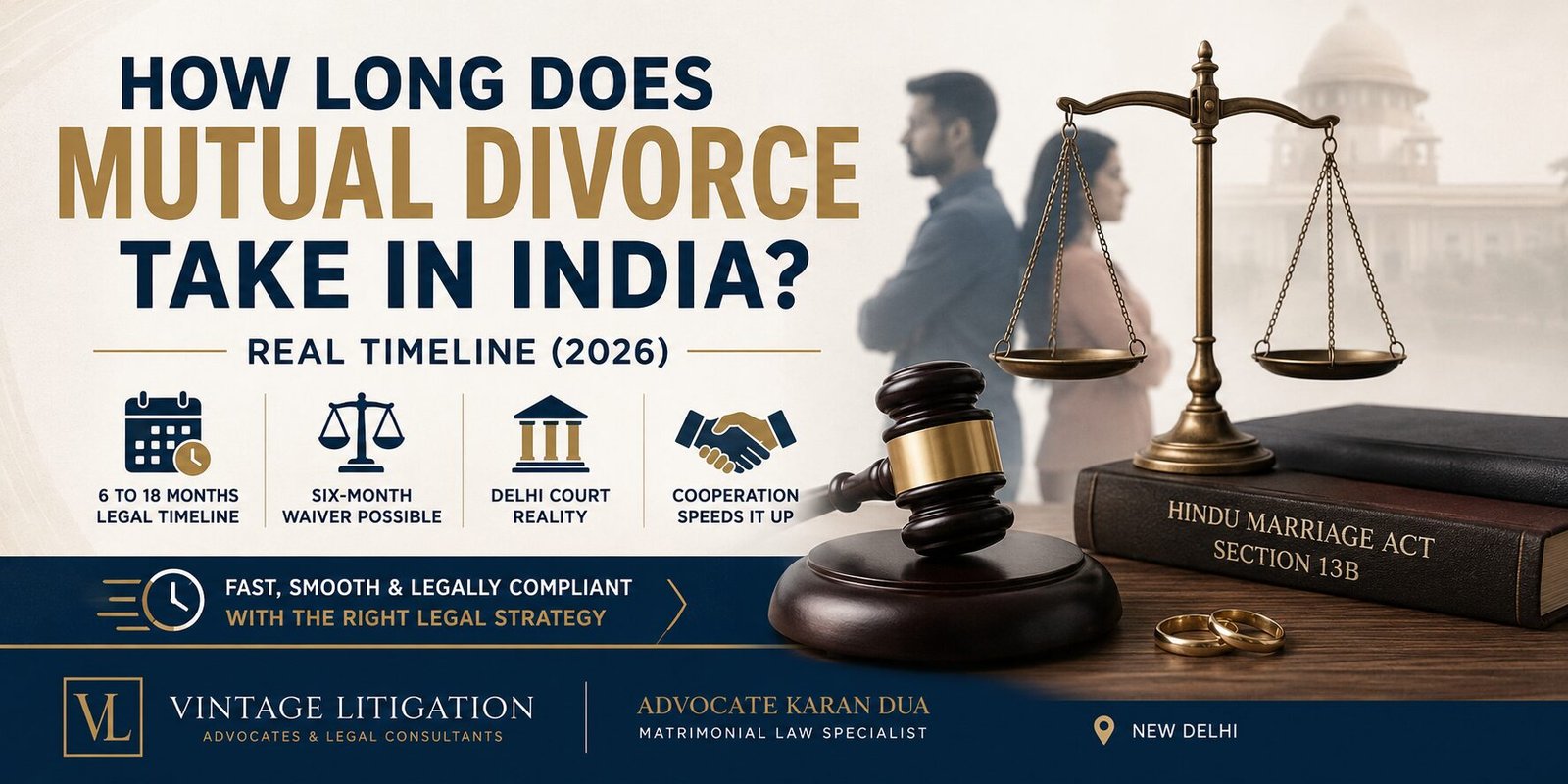 How Long Does Mutual Divorce Take in India? Real Timeline 2026 – Advocate Karan Dua