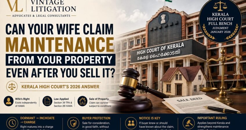 Kerala High Court 2026 ruling on wife maintenance claim after property sale