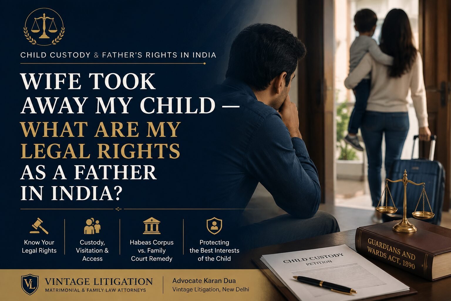 Wife took away child – father’s legal rights in India