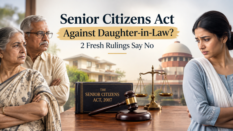 Senior Citizens Act against daughter-in-law in India