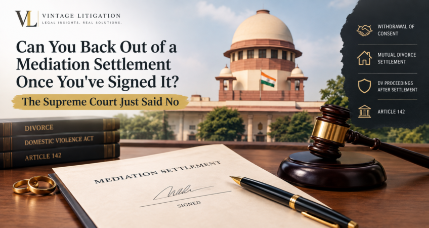 Supreme Court ruling on backing out of a mediation settlement
