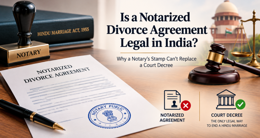 Notarized divorce agreement in India and legal divorce process