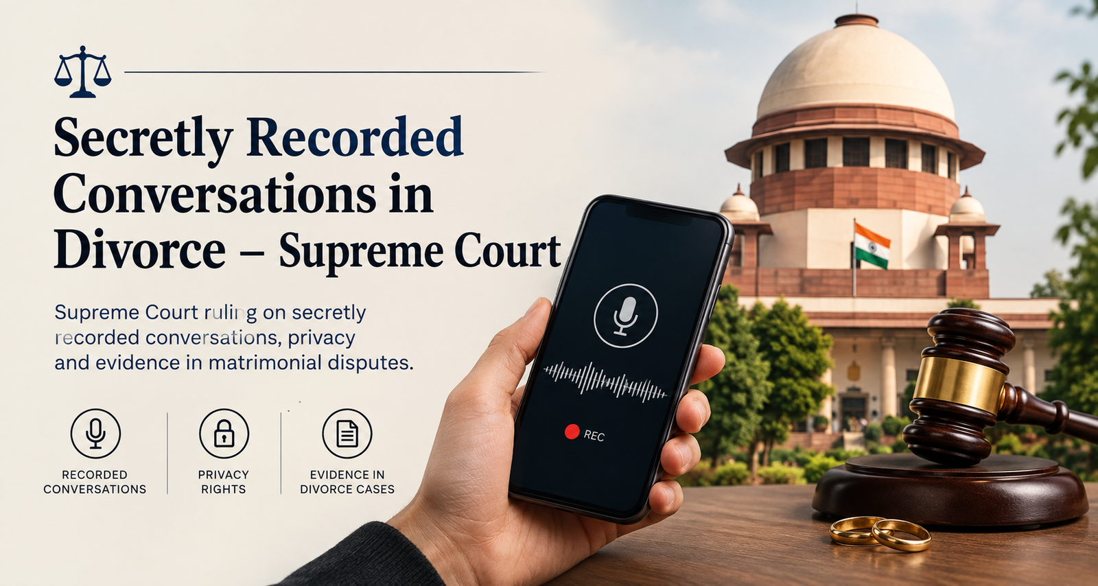 Secretly recorded conversations in divorce cases in India