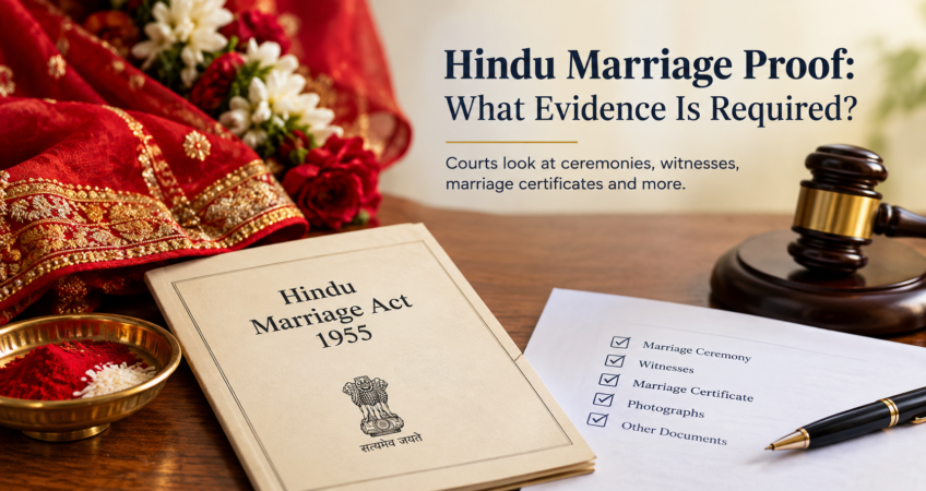 Hindu marriage proof and evidence required under Hindu Marriage Act