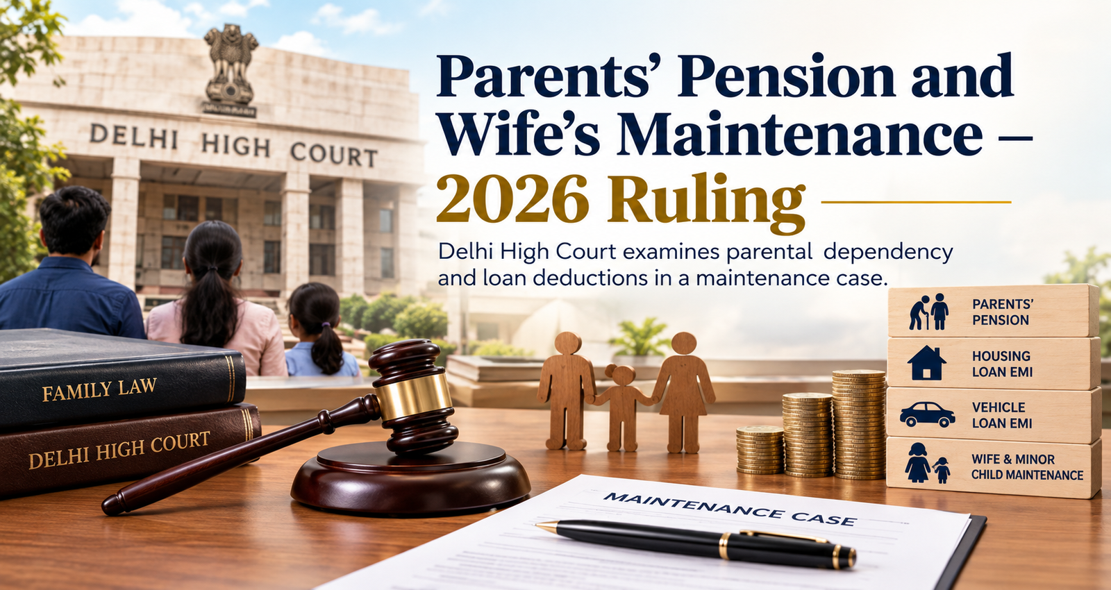 pension and wife’s maintenance in Delhi High Court ruling