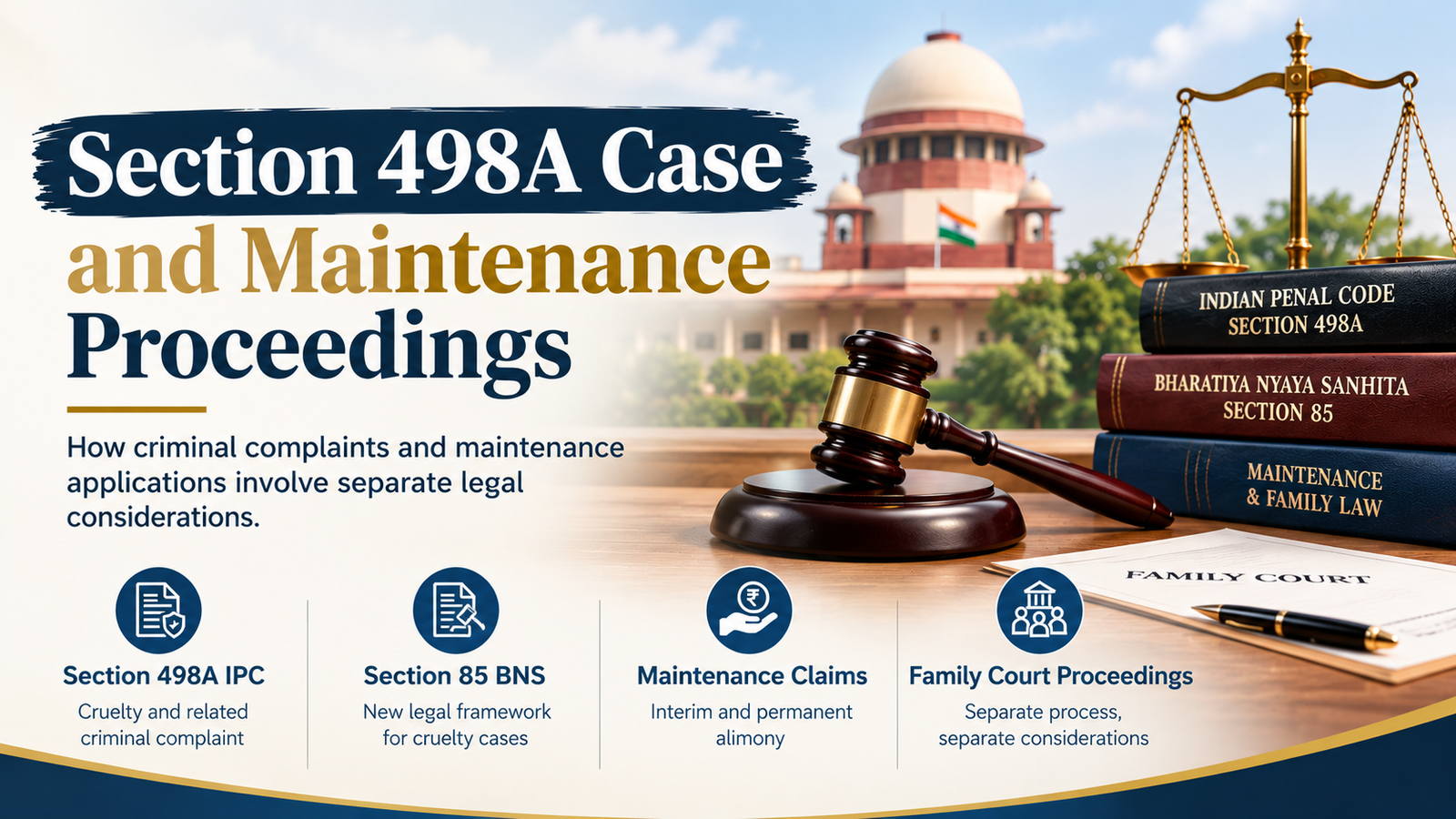 Section 498A case and maintenance proceedings in Indian courts